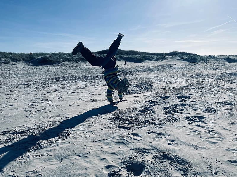 Viel Platz zum Spielen und Toben am Strand von Sankt Peter Ording